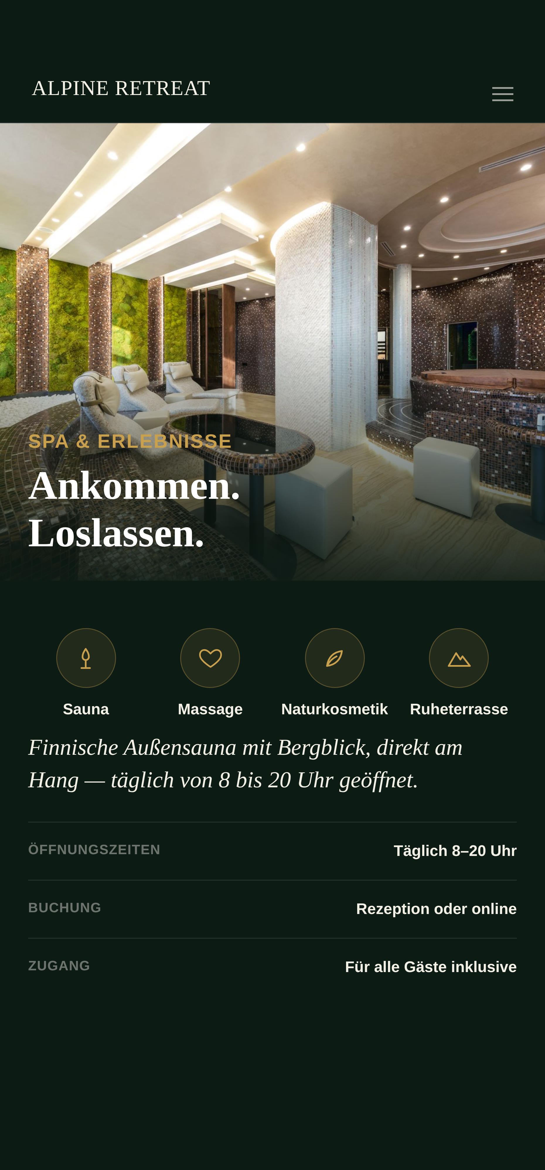 Unterseite Spa & Erlebnisse
